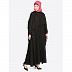 Classic cape abaya with bead work- Black